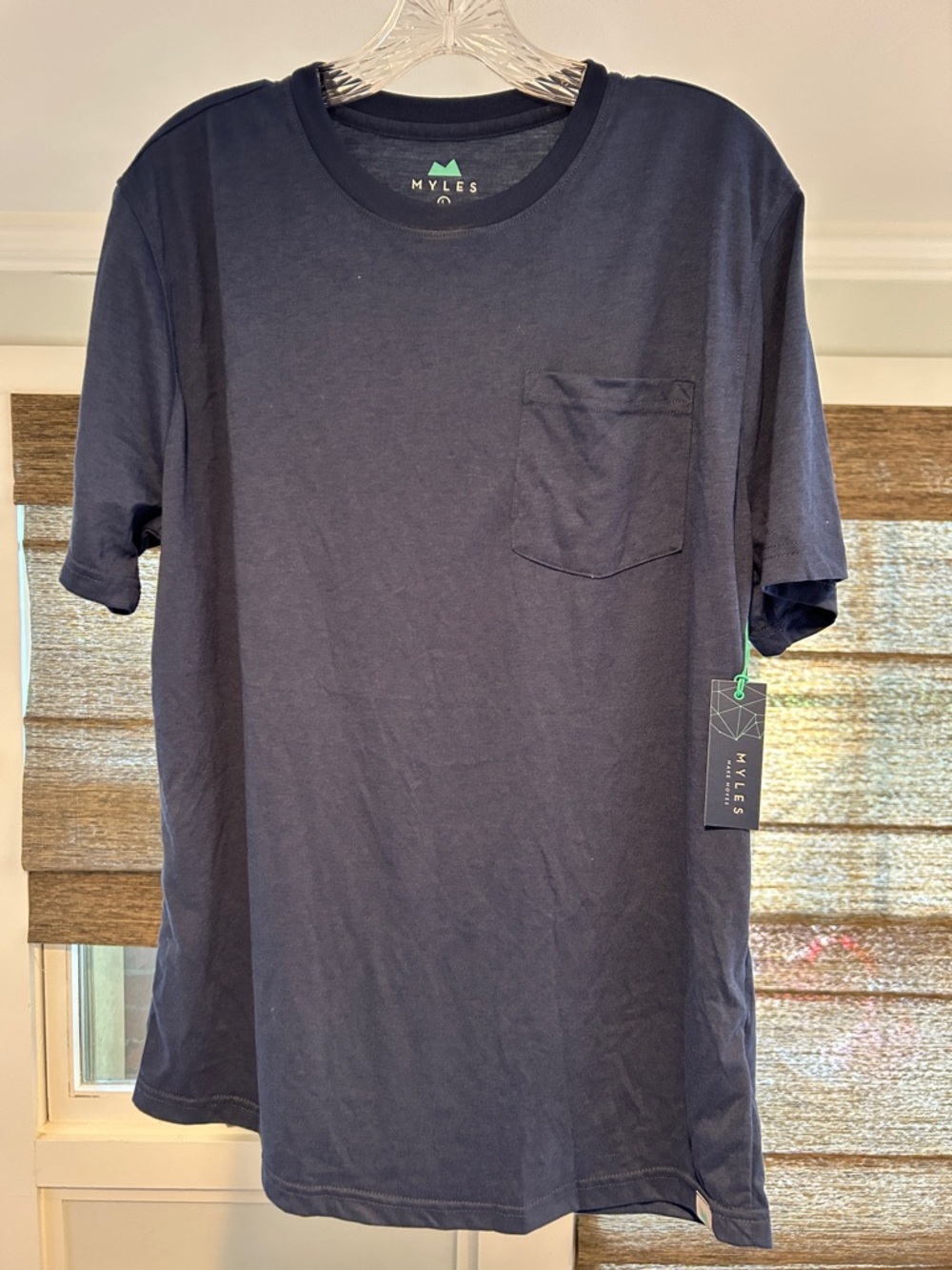 Myles Men's Navy Crewneck Pocket T-Shirt